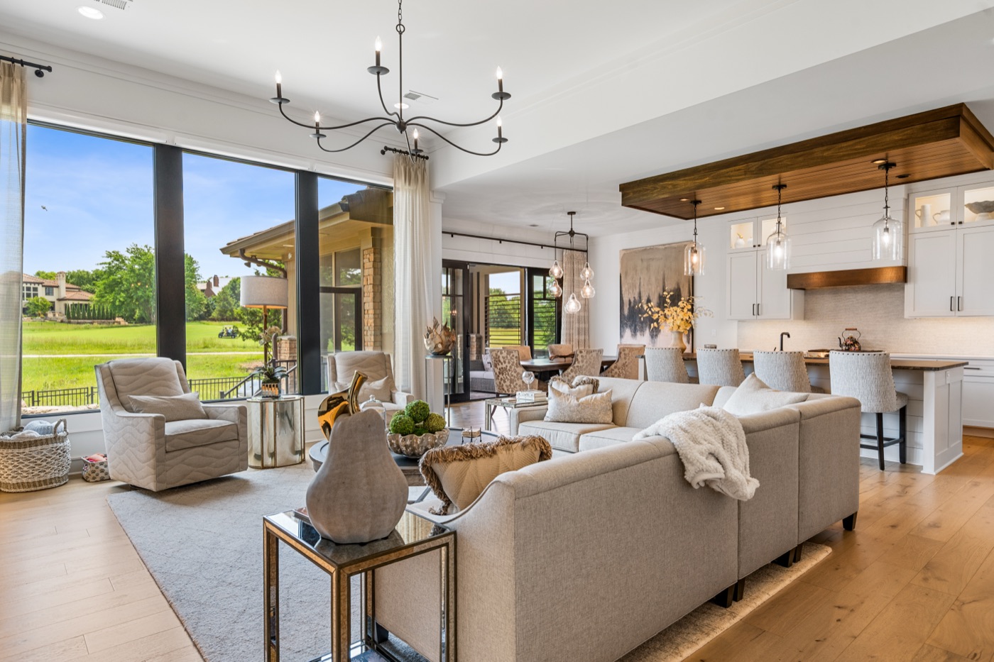 Living room overlooking golf course