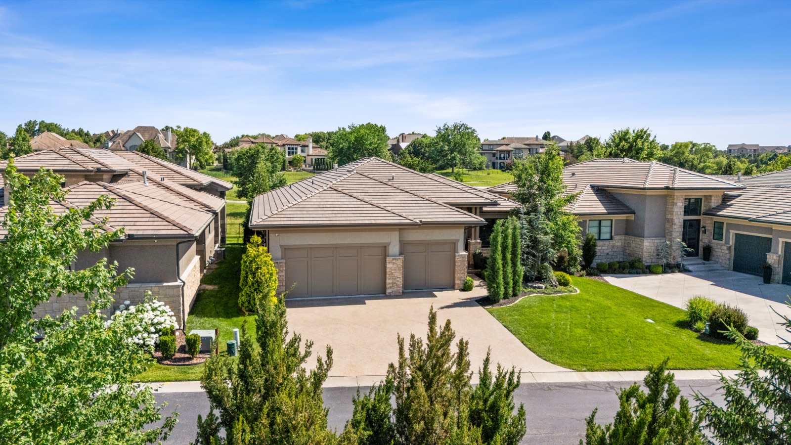 Aerial neighborhood photography
